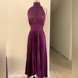 DO + BE halter satin purple dress sz M